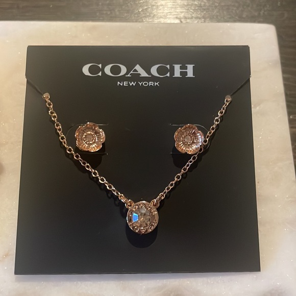 NWT Coach necklace and earrings set - Picture 2 of 4